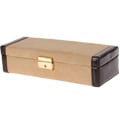 Crocodile Leather and Suede 5-slot Watch Box