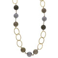 Jumbo Faux Pearl Goldtone Necklace