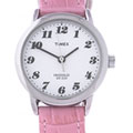 Timex Women's White Dial Pink Strap Watch