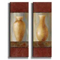 Rustic Gold Flower Vase by Loreth Canvas Art Set