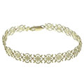 14k Yellow Gold Diamond Cut 7-inch Bracelet