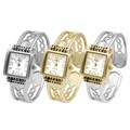Geneva Women's Platinum Bangle Square Face Watch