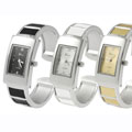 Geneva Platinum Rectangle Face Fashion Watch