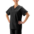 Unisex Reversible Black Scrub Top