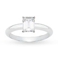 18k White Gold 7/8ct TDW GIA Certified Diamond Solitaire Ring (E, VS2)