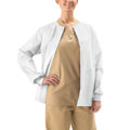 Unisex White Two-pocket Warm-up Jacket