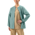 Misty-Green Unisex Two-Pocket Scrub Warm-Up Jacket