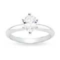 18k Gold 1ct TDW GIA Certified Oval Diamond Solitaire Ring (E, SI1)