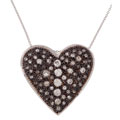14k White Gold 3ct Old Mine Diamond Necklace