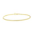 14k Yellow Gold 10-inch Box Chain Anklet