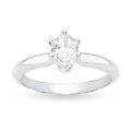 18k White Gold 7/8ct TDW GIA Certified Diamond Solitaire Ring (I, SI2)