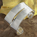Sterling Silver Asymmetrical Cuff (Mexico)