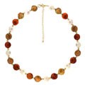 Cultured Multicolor Freshwater Coin Pearl Necklace