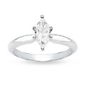 Certified 18k Gold 1ct TDW GIA Certified Marquise Diamond Solitaire Ring (H, I1)