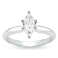 18k White Gold 1-1/6ct TDW GIA Certified Diamond Ring (F, SI2)