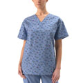 Medline Women's Two-pocket V-neck Scrub with Flowers