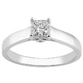 14k Gold 1/2ct TDW Princess Diamond Solitaire Ring (H-I , I1)
