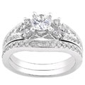 14k White Gold 1ct TDW Round Diamond Wedding Set (H-I, I1-I2)