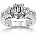 14k Gold 2ct TDW Emerald/ Diamond Engagement Ring (H-I, SI-I1)