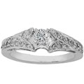 14k White Gold 5/8ct TDW Round-cut Diamond Ring
