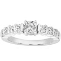 14k White Gold 7/8ct TDW Round Diamond Engagement