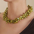 Green Cultured Freshwater Pearl 3-strand Choker
