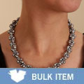 Silver Grey Cultured Freshwater Pearl Necklace (Case of 3)