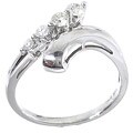 14k White Gold 1/4ct TDW Four-Stone Diamond Journey Ring (G-H, I1)