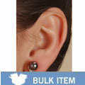 14k White Gold Black Cultured Akoya Pearl Earrings (Case of 3)
