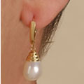 Cultured Freshwater Pearl Leverback Earrings