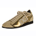 Dolce & Gabbana Beige Suede Logo Sneakers