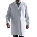Men's Staff Length White Lab Coat