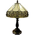 Tiffany-style White Jewels Table Lamp