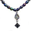 Roman Glass Teardrop Necklace (Israel)