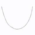 14k White Gold 24-inch Light Gold Box Necklace
