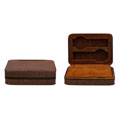 Dark Brown Leather 4-slot Watch Box