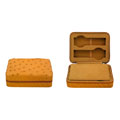 Camel Ostrich 4-slot Watch Box