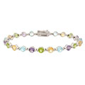 Sterling Silver Multi Gemstone Bracelet