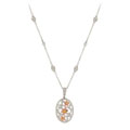 Sterling Silver 18k Gold Plated Filigree Necklace