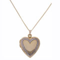 Goldfill Two-tone Heart Locket w/ 18-inch Chain