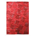 Hand-knotted Agra Floating Squares Rug (8' x 10')