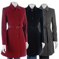 Via Spiga Wool Blend Tunnel Belt Pant Coat