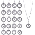 Charming CZ and Pearl Initial Pendant Necklace