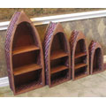 Woven Wooden Boat Shelves (Set of 4)