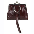 Dolce & Gabbana Burgundy Leather Wristlet Wallet