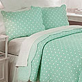 Dotty Teal/ Blue Quilt Set