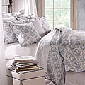 Lismore Blue Toile Quilt Set