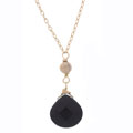 14k Goldfill Black Onyx Briolette Necklace