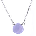 Sterling Silver Blue Lace Agate Briolette Necklace