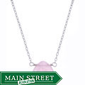 Sterling Silver Rose Quartz Briolette Necklace